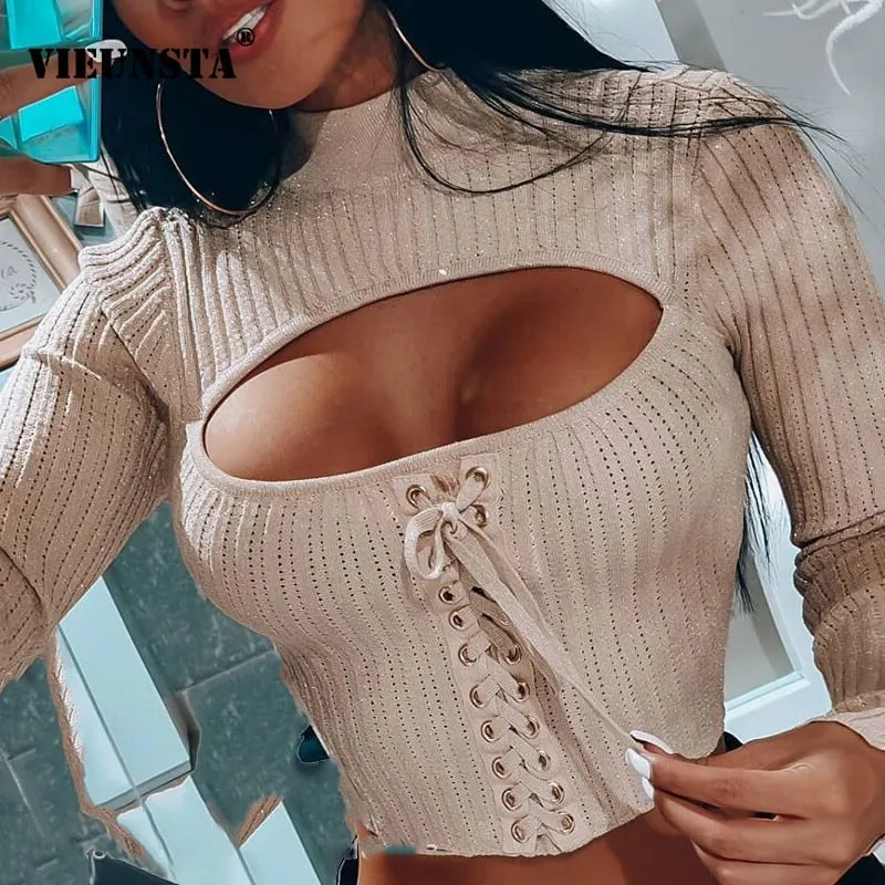 2021 New!!! Women's Sexy Long Sleeve Ribbed Tops Sizes S - XL