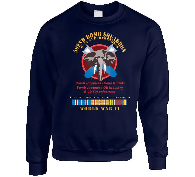 502nd Bomb Squadron - B-29 Superfortress - Campaigns - World War Ii W Pac Svc X 300 Classic T Shirt, Crewneck Sweatshirt, Hoodie, Long Sleeve