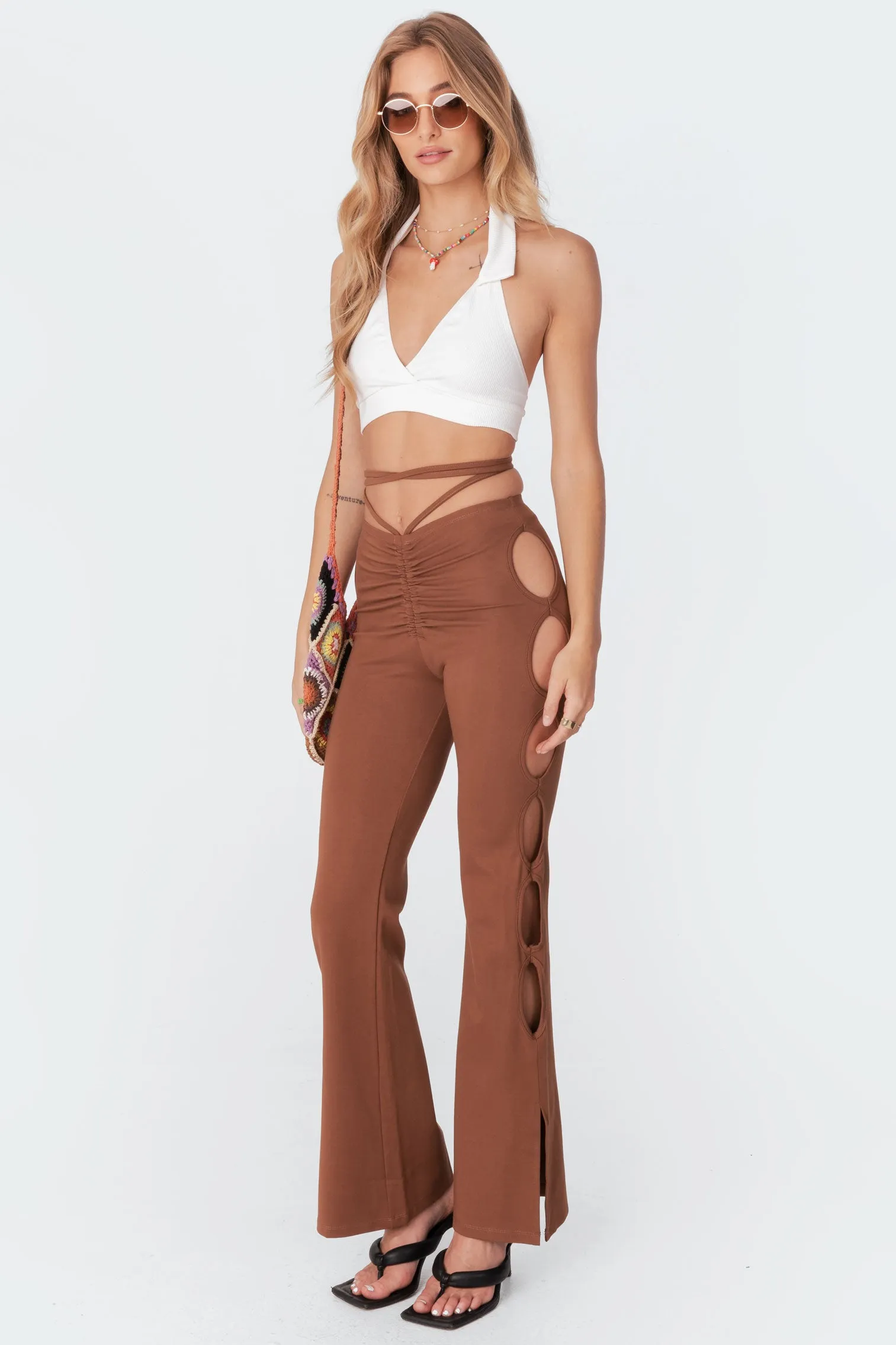 Adina Cut-Out Flared Pants