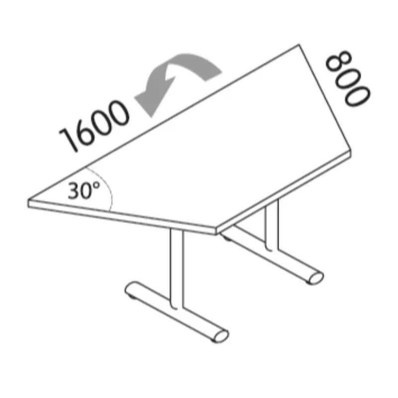 Alpine Trapezoidal Tilt Top Tables