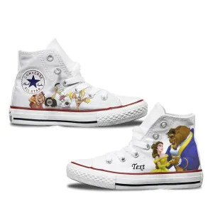 Beauty & The Beast Kids Custom Converse