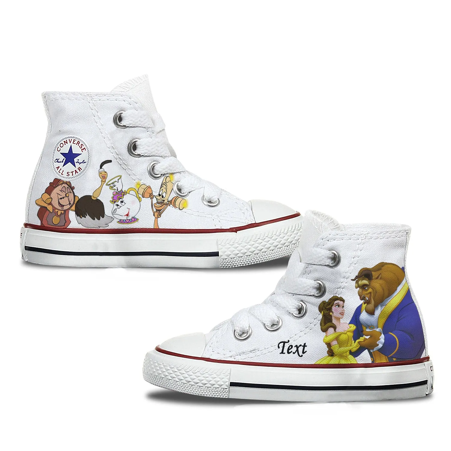 Beauty & The Beast Kids Custom Converse