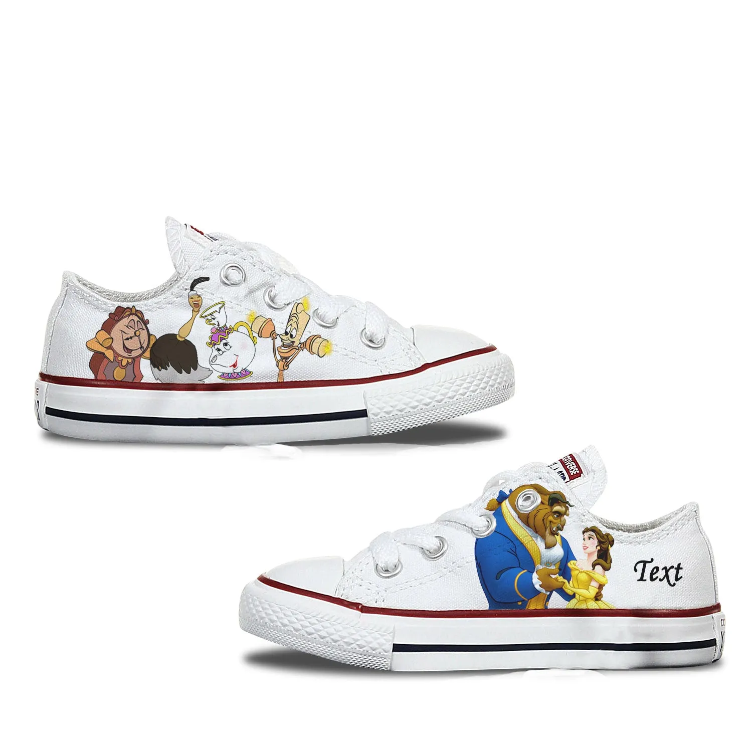 Beauty & The Beast Kids Custom Converse