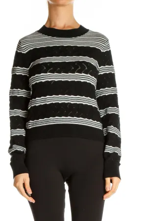 Black Striped Chic Sweater