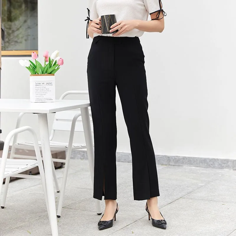 Black Wide leg Fork Pants