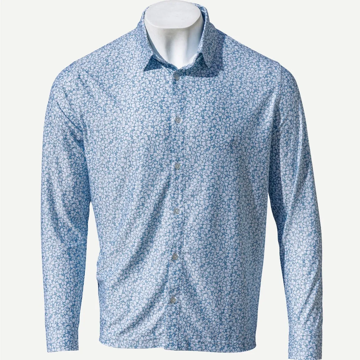 Button Down - Blue Fog Poppy