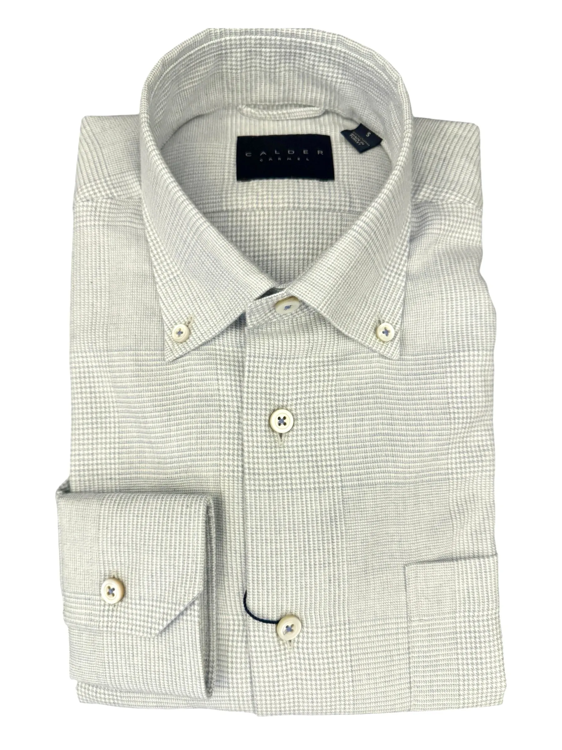 Calder Shirt Melange Soft Glen Plaid Sky Blue