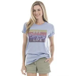 Camping life Tshirts Hats Purple peach gray green brown S - XXL Camp shirts Unisex