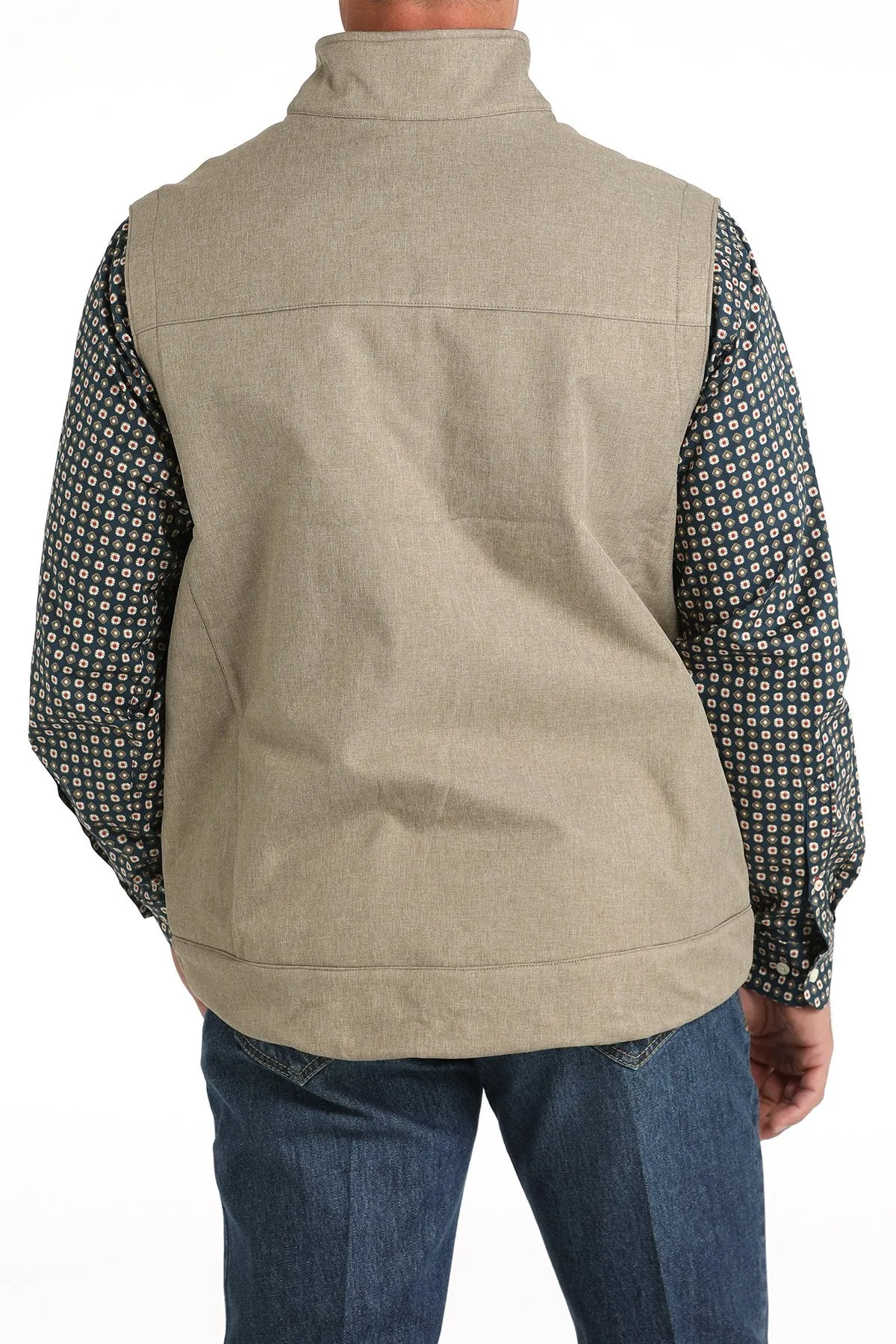 Cinch Men's Solid Concealed Carry Bonded Vest in Stone Gray