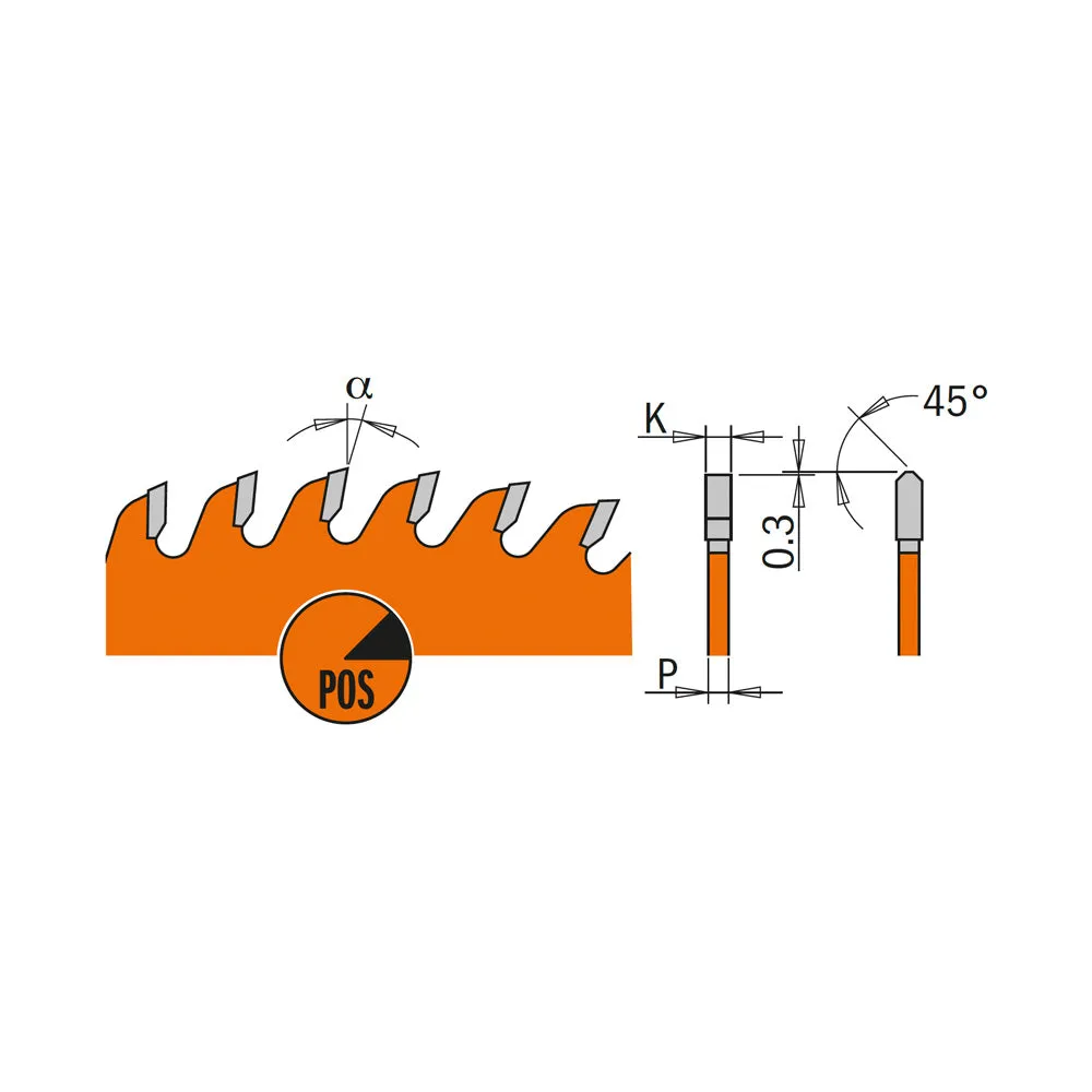 CMT Orange Tools 284.720.12 THIN NON-FERROUS METAL & PLASTICS 12”x0.126”/0.098”x1”  T=108 TCG