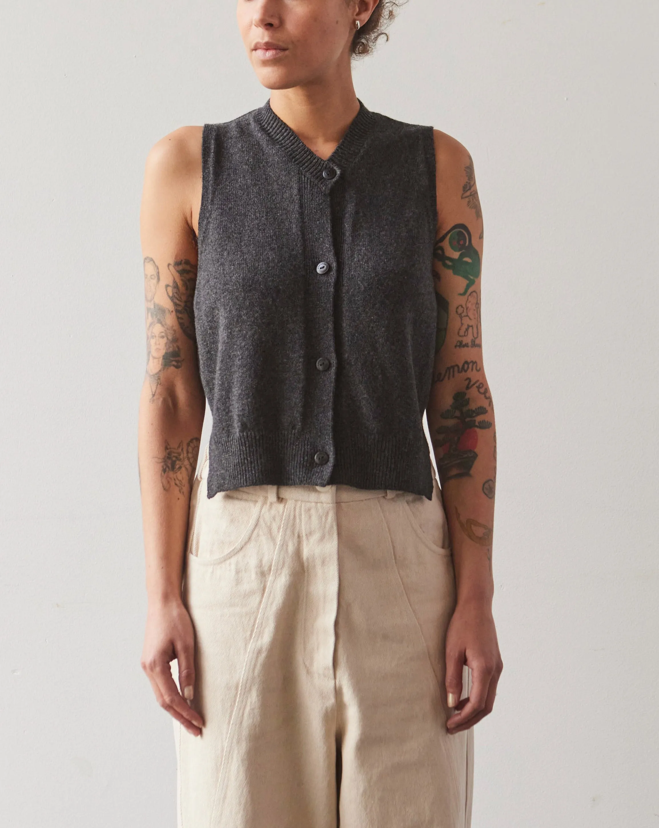 Cordera Wool & Cashmere Waistcoat, Anthracite