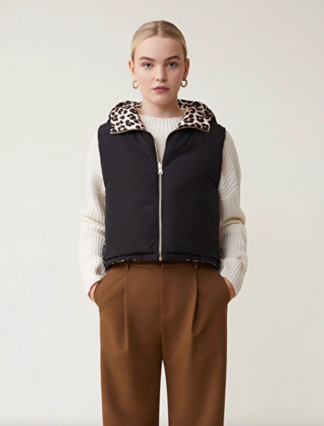 Dazzle Reversible Jacket - Noir Leopard Print