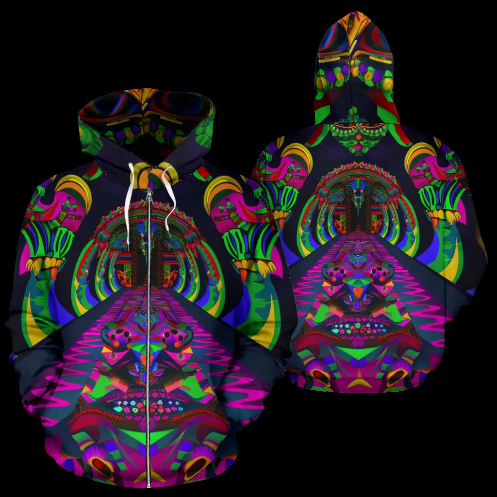 DMT JESTER ZIPPER HOODIE | ACIDMATH AI