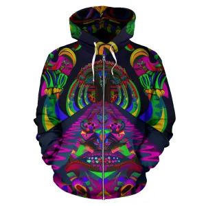 DMT JESTER ZIPPER HOODIE | ACIDMATH AI