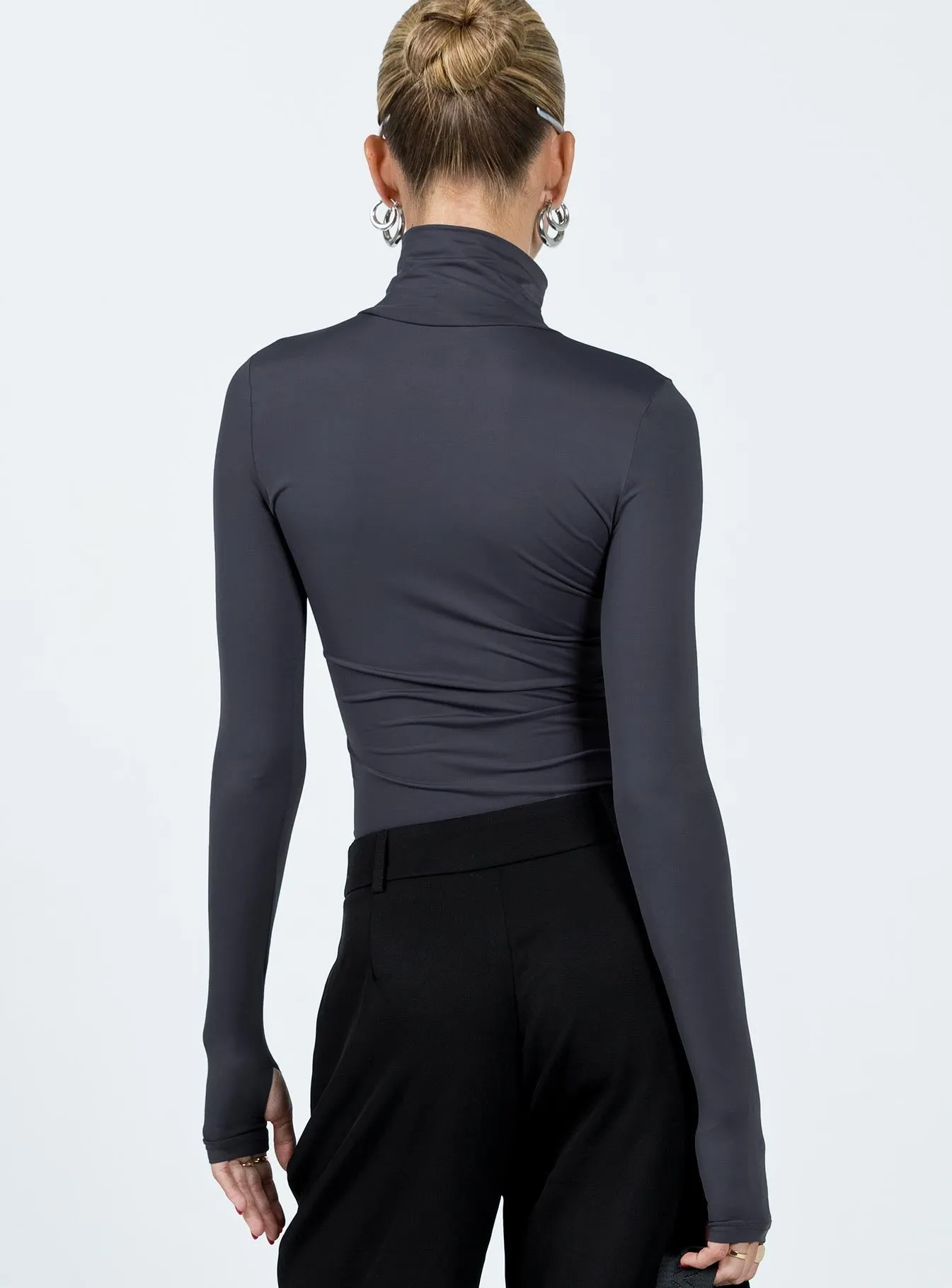 Elysium Long Sleeve Turtleneck Top Grey