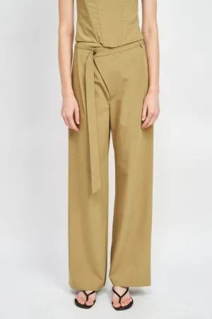 Emory Park | Asymmetrical Long Belt Trousers