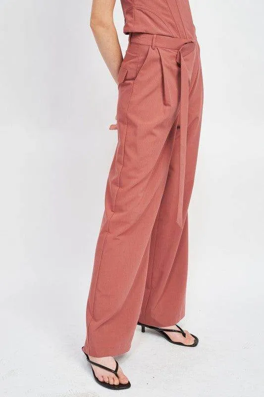 Emory Park | Asymmetrical Long Belt Trousers