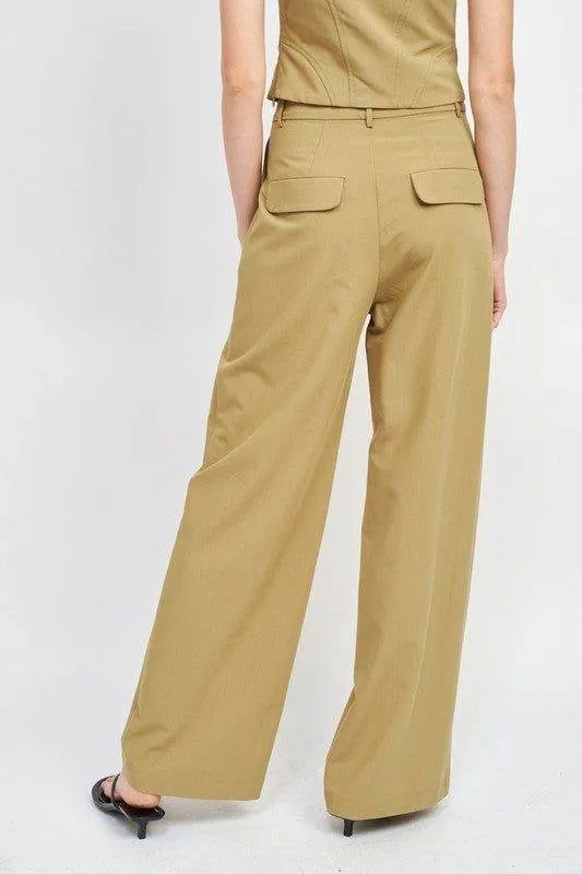 Emory Park | Asymmetrical Long Belt Trousers