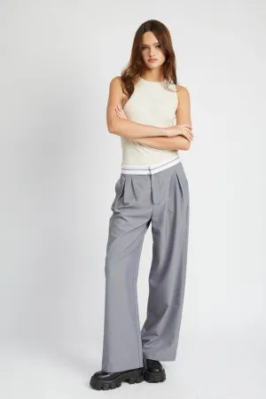 Emory Park | Reverse Waist Band Tailored Pants