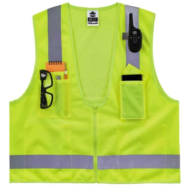 Ergodyne GloWear 8249Z Type R Class 2 Economy Hi-Vis Surveyors Vest - Lime