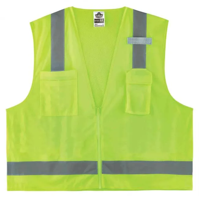 Ergodyne GloWear 8249Z Type R Class 2 Economy Hi-Vis Surveyors Vest - Lime