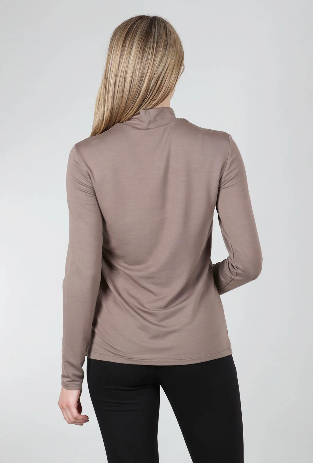 Essential Jersey Mock Neck, Beige