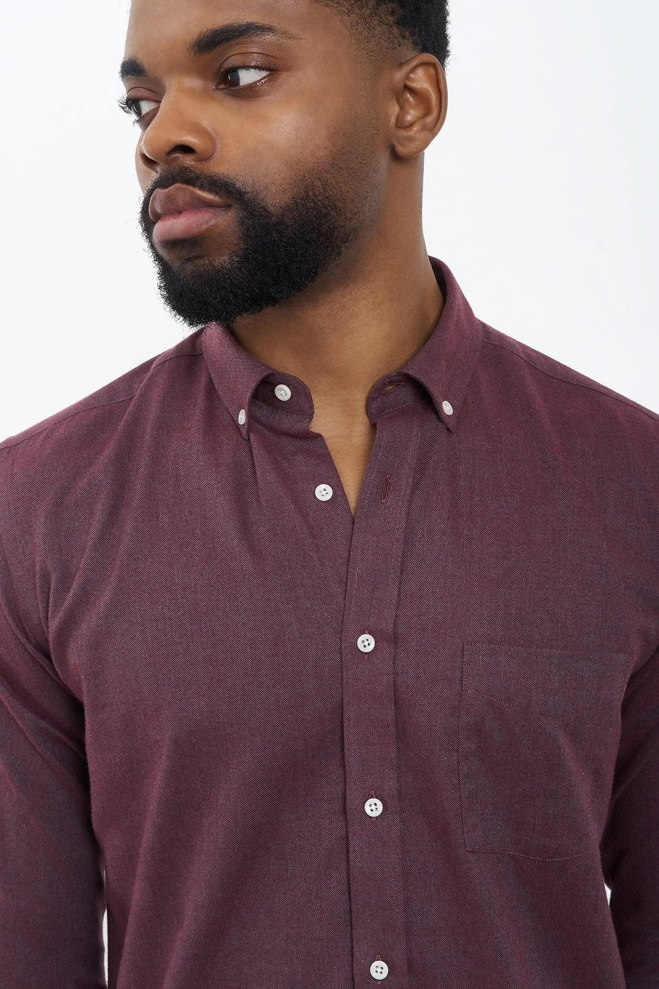 Flannel Shirt Populus Bordeaux