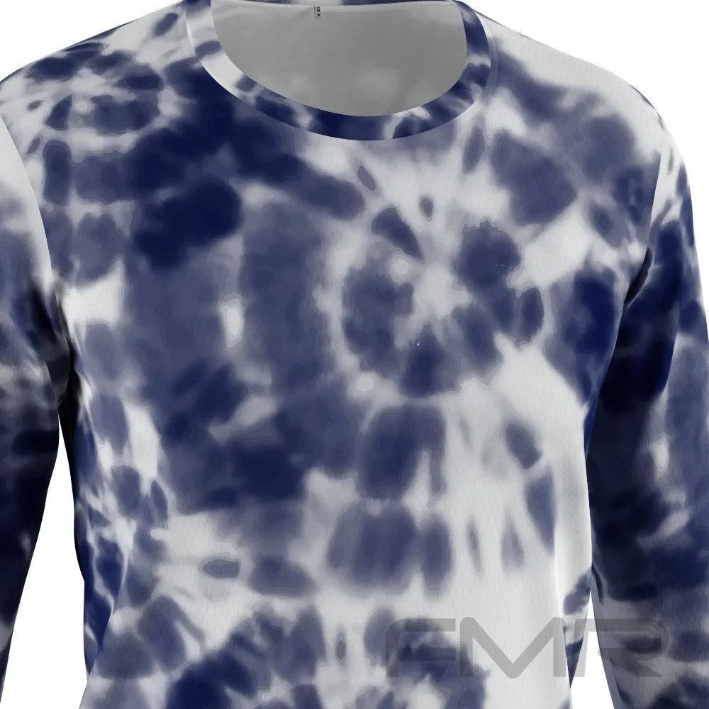 FMR Men's Shibori Tie-Dye Long Sleeve Running Shirt