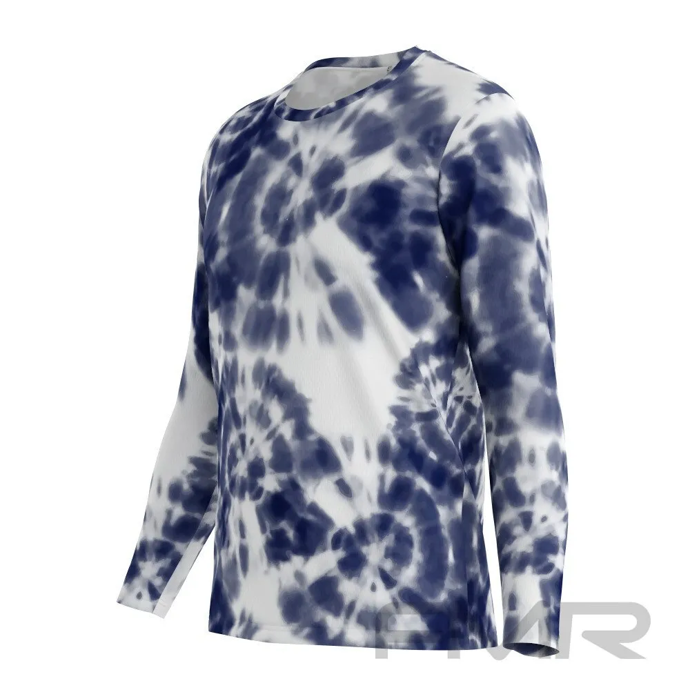 FMR Men's Shibori Tie-Dye Long Sleeve Running Shirt