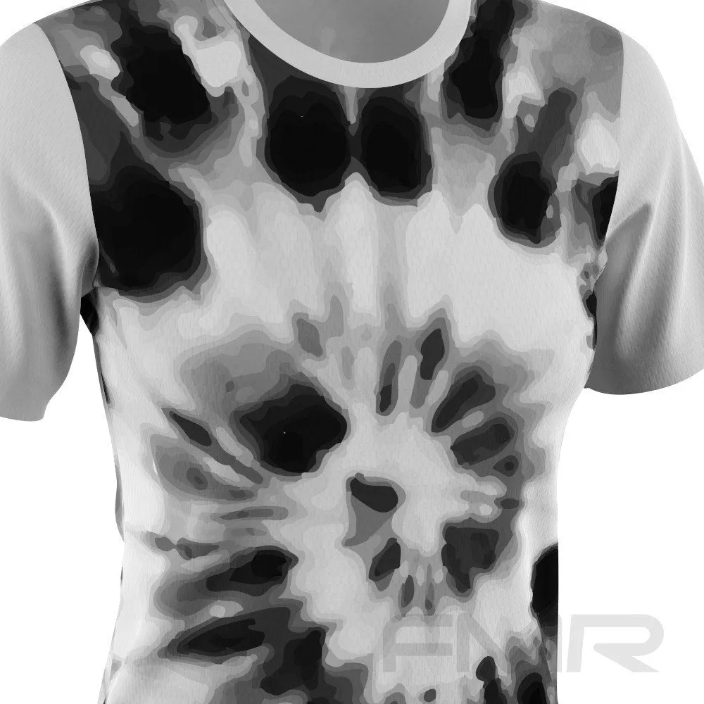 FMR Women's Black&White Tie-dye Short Sleeve T-Shirt