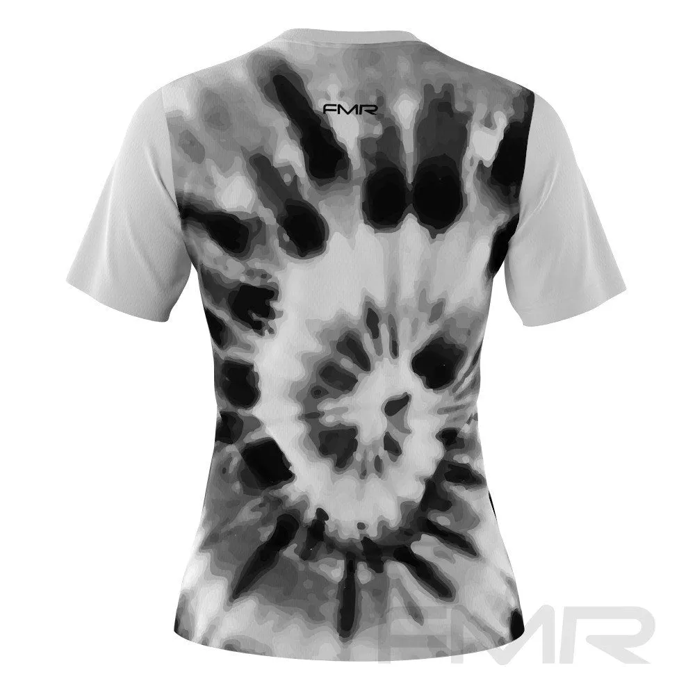 FMR Women's Black&White Tie-dye Short Sleeve T-Shirt