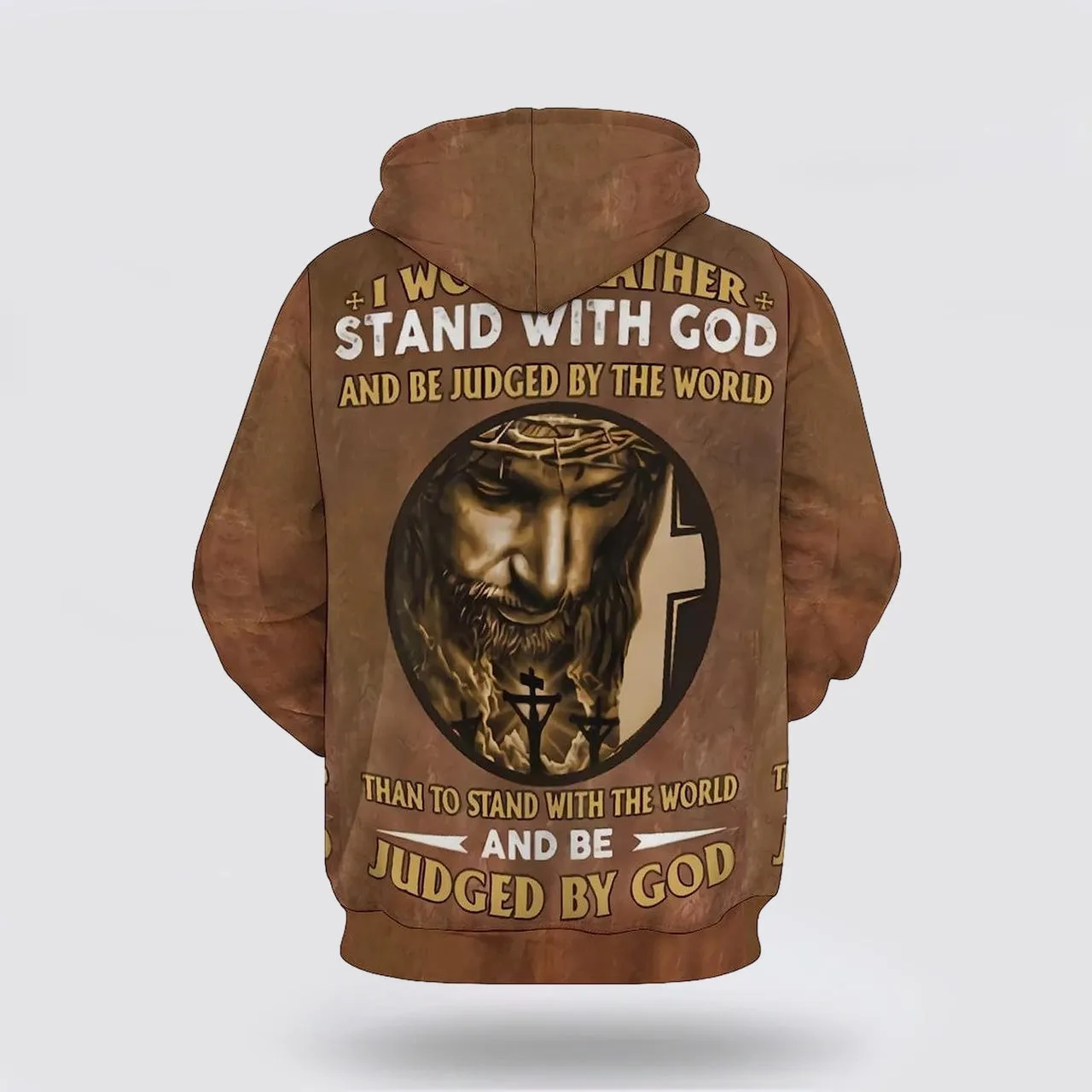 Jesus I Would Rather Stand With God 3d Hoodies For Women Men - Christian Apparel Hoodies