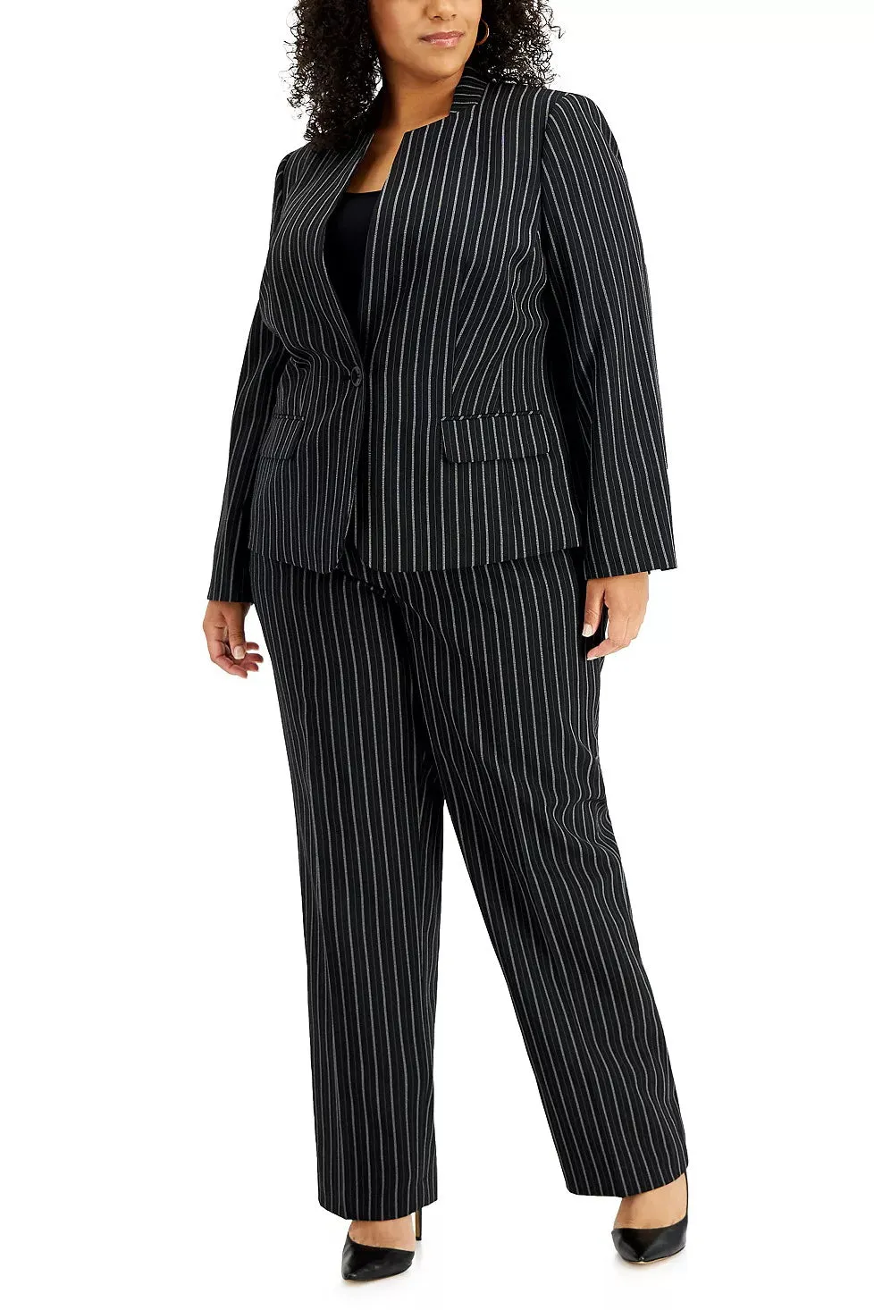 LE SUIT JACKET PANT SUIT ( PLUS SIZE )