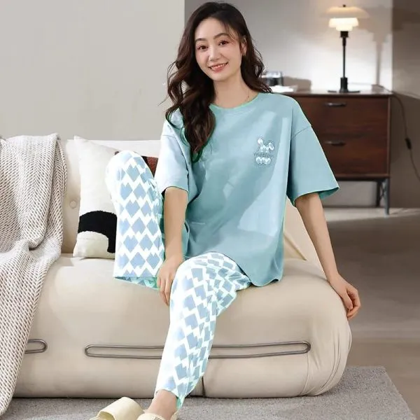 Light Blue And White PJ Nightsuit