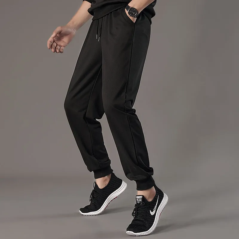 Men Trendy Basic Knitted Casual Loose Sporty Ankle-Length Jogger Inner Pants