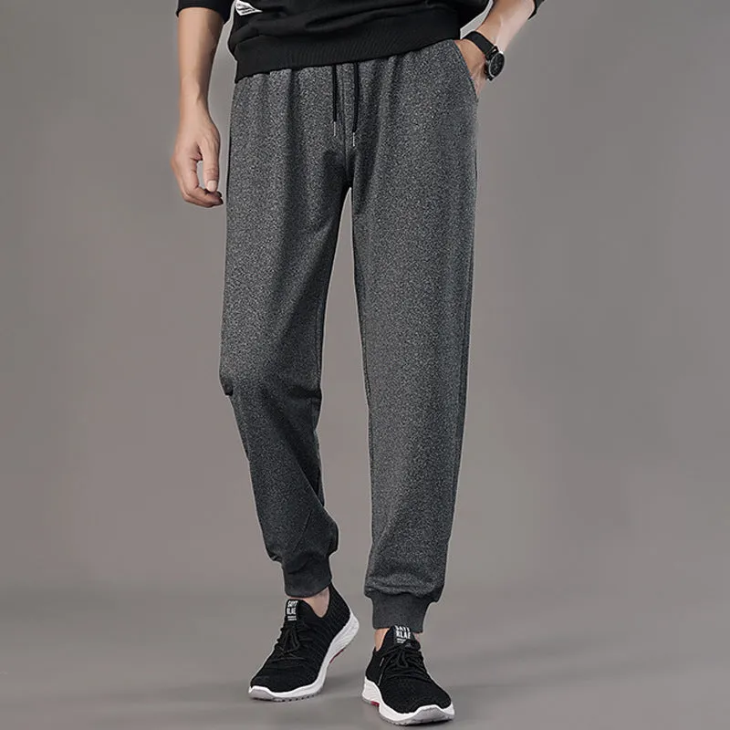 Men Trendy Basic Knitted Casual Loose Sporty Ankle-Length Jogger Inner Pants