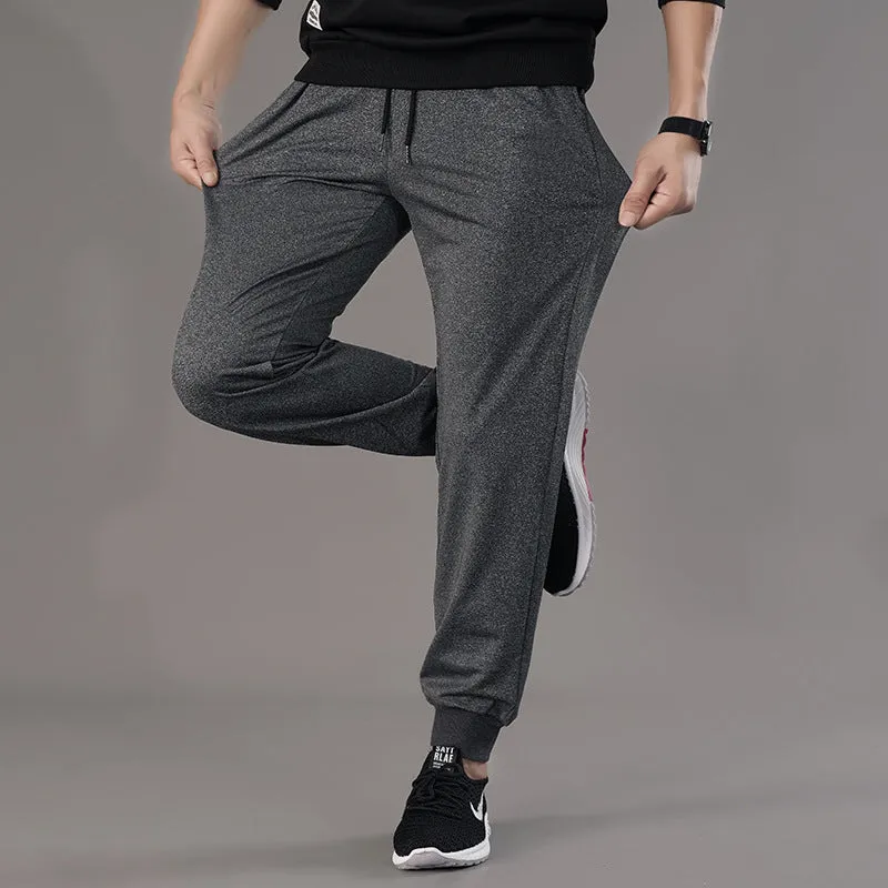 Men Trendy Basic Knitted Casual Loose Sporty Ankle-Length Jogger Inner Pants