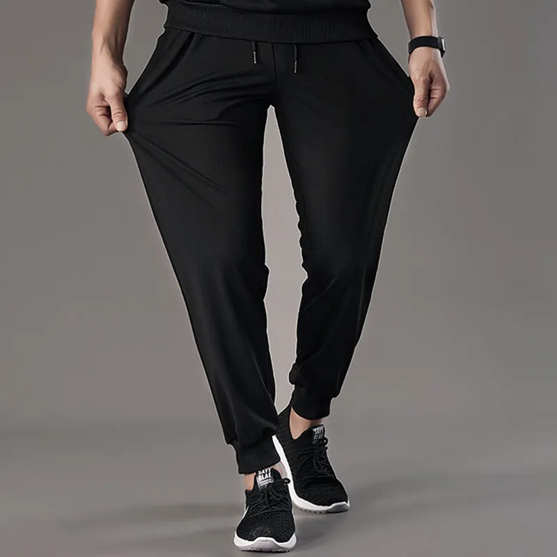 Men Trendy Basic Knitted Casual Loose Sporty Ankle-Length Jogger Inner Pants