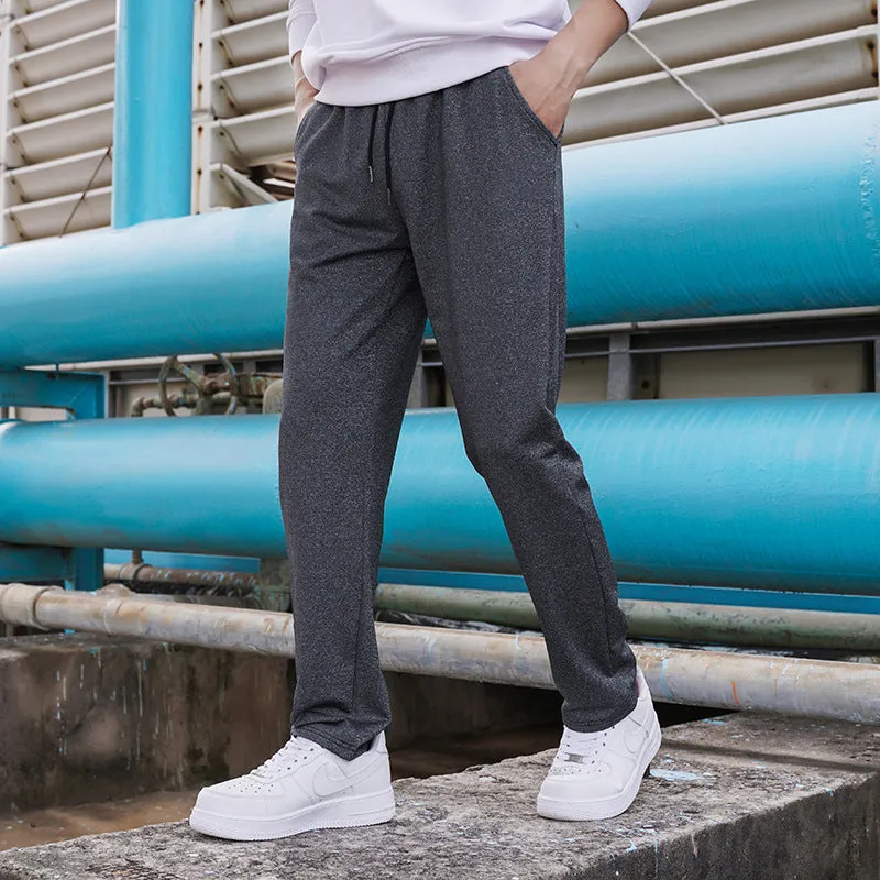 Men Trendy Basic Knitted Casual Loose Sporty Ankle-Length Jogger Inner Pants