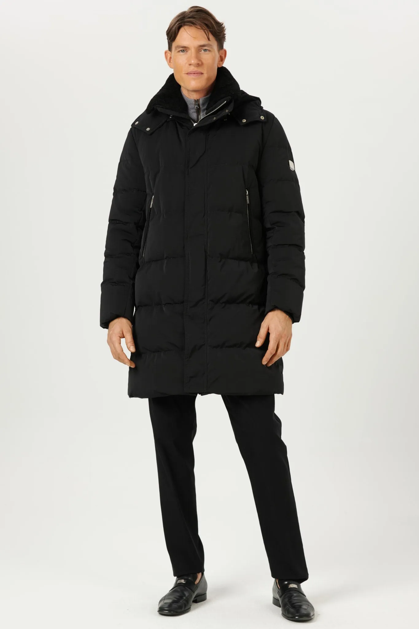 Men's Après-Ski Parka with Detachable Select Shearling Lamb Collar