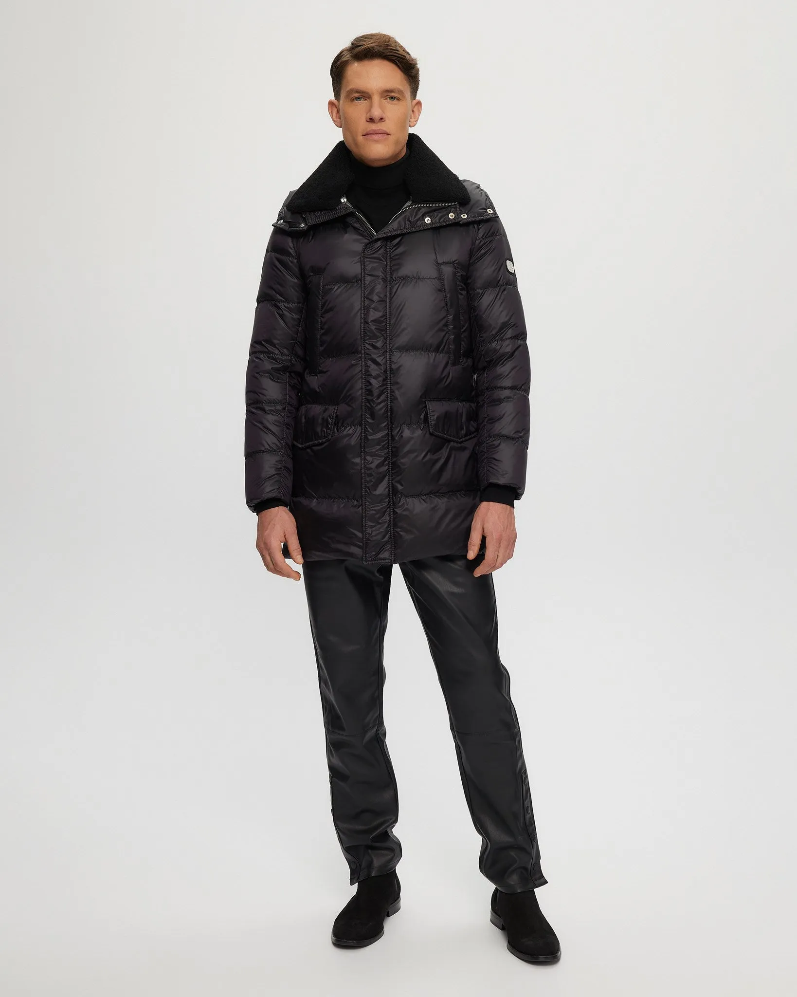 Men's Après-Ski Parka with Detachable Select Shearling Lamb Trim