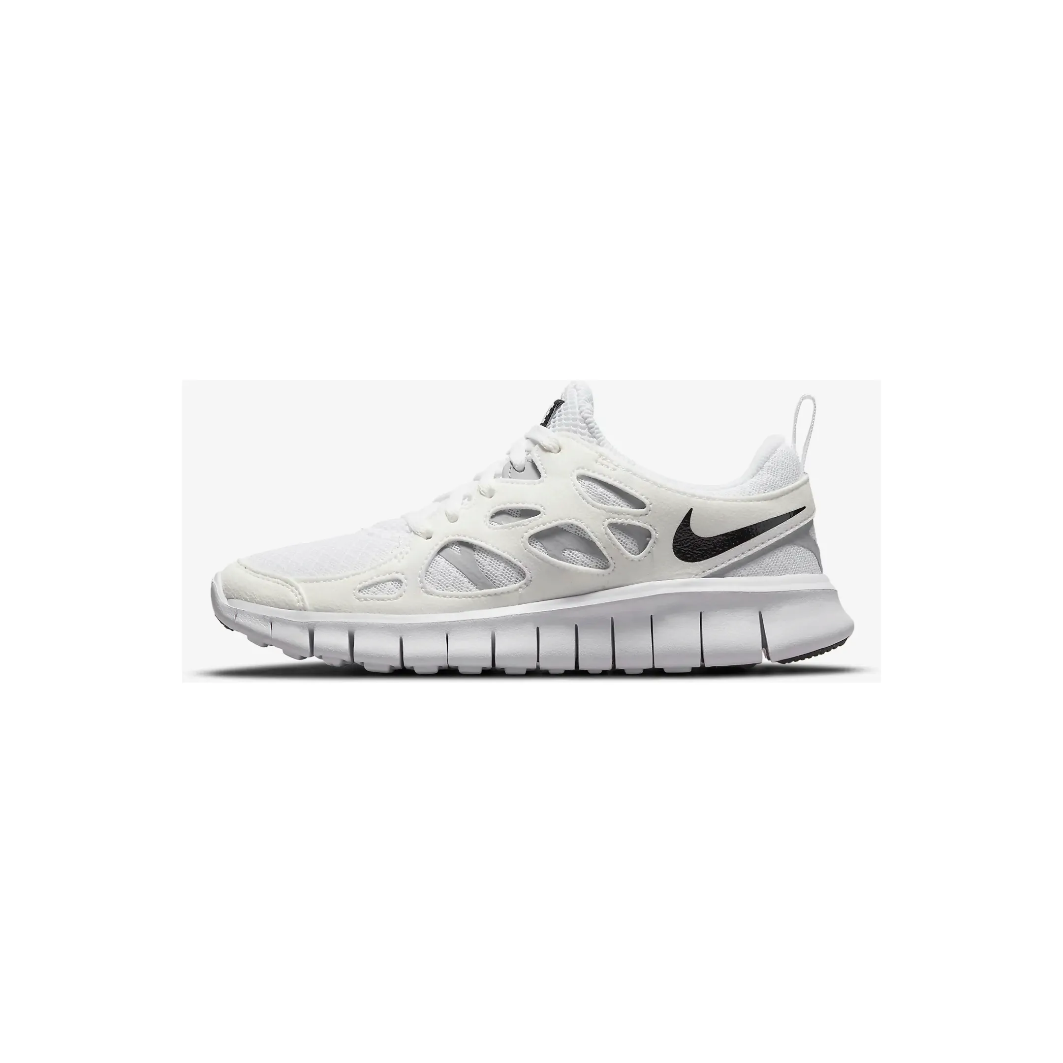 Nike Kid's Free Run 2 Shoes - White / Wolf Grey / Black