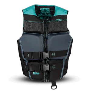 OBrien 2024 Womens Flex V-Back CGA Wake Vest-Teal/Black