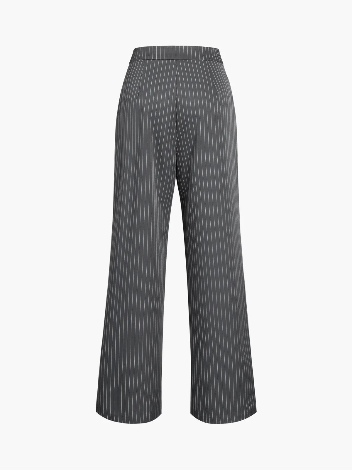 Pinstripe Pleated Wide Trendy Leg Dress Pants