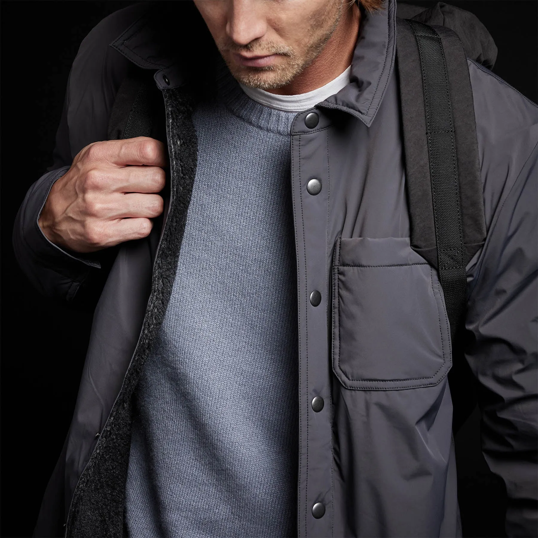 Plaid Lined Performance Jacket - Carbon