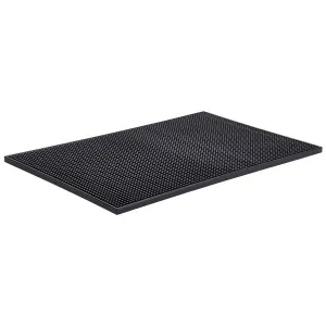 Rubber Bar Mat 12" X 18" Black