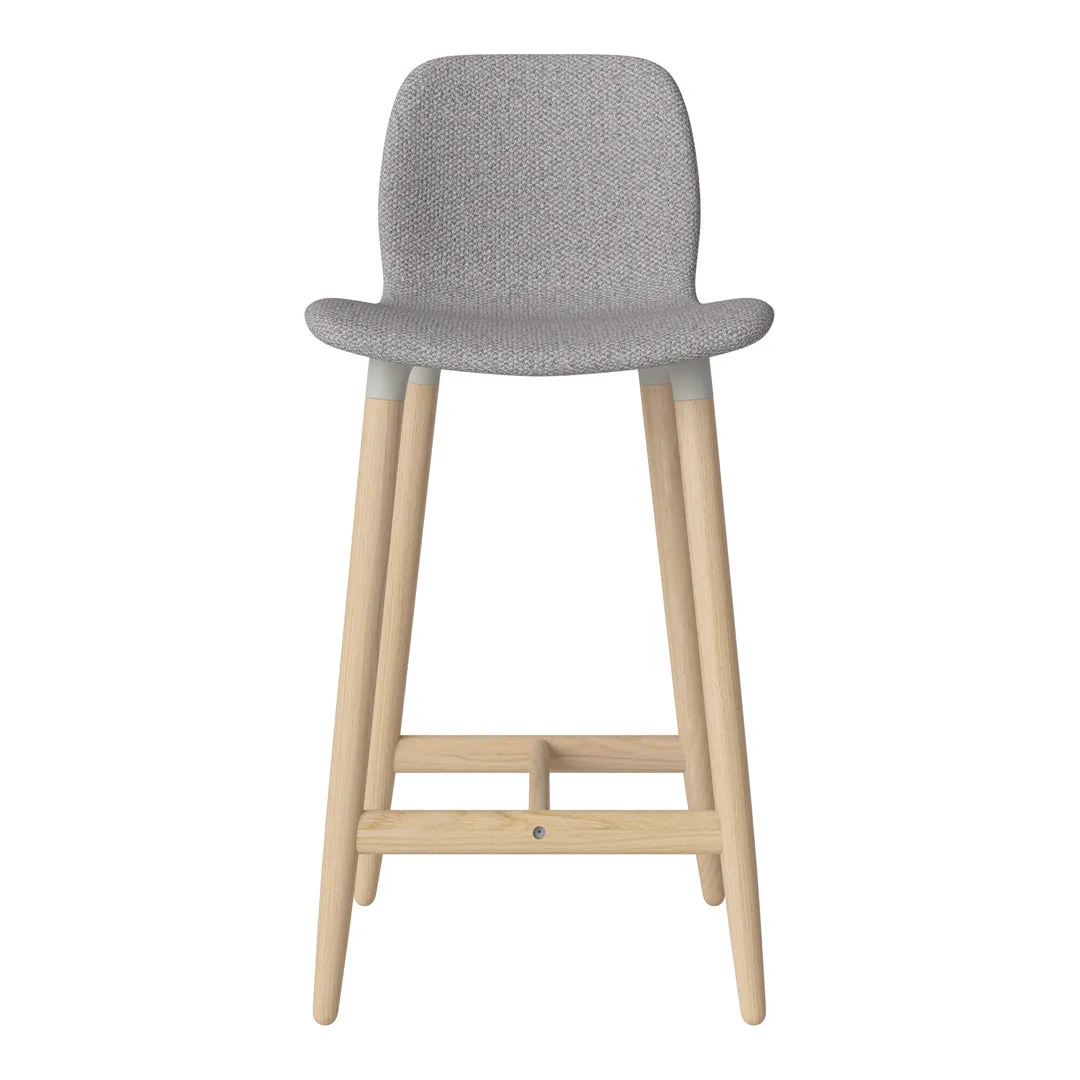 Seed Counter Chair - Upholstered - Oiled Oak Base, White Pigmented