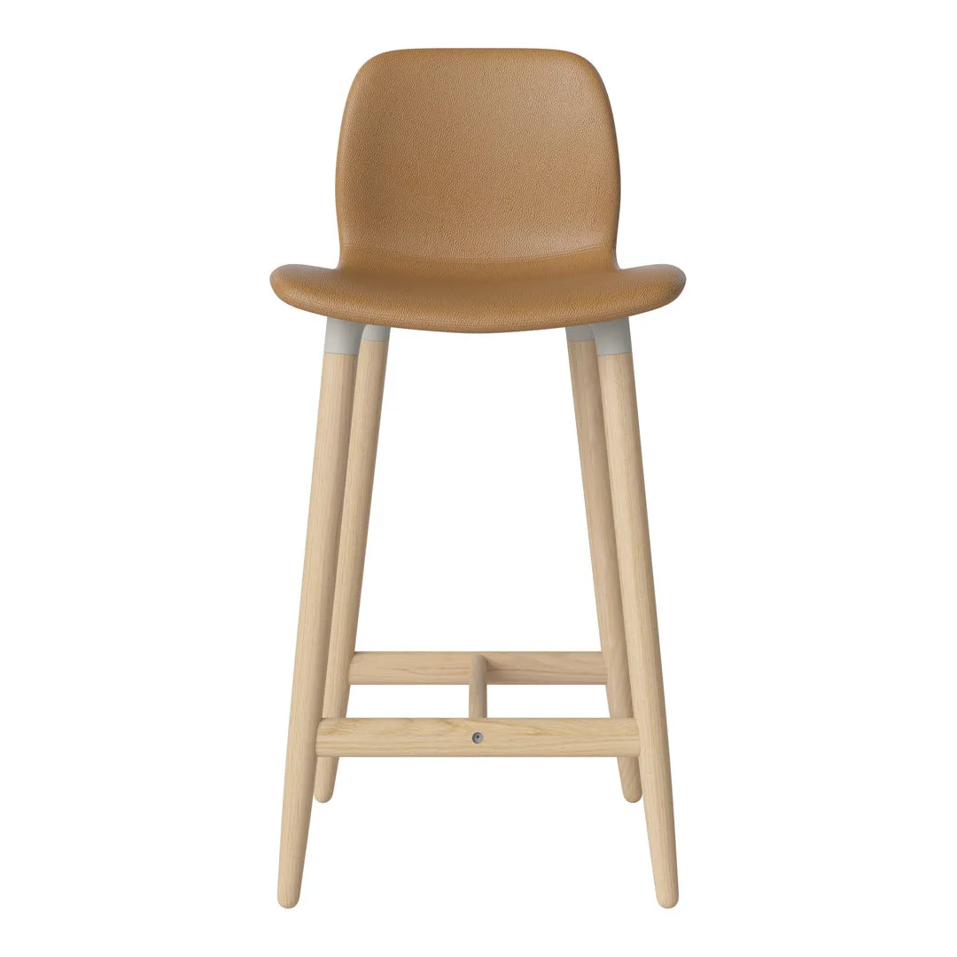 Seed Counter Chair - Upholstered - Oiled Oak Base, White Pigmented