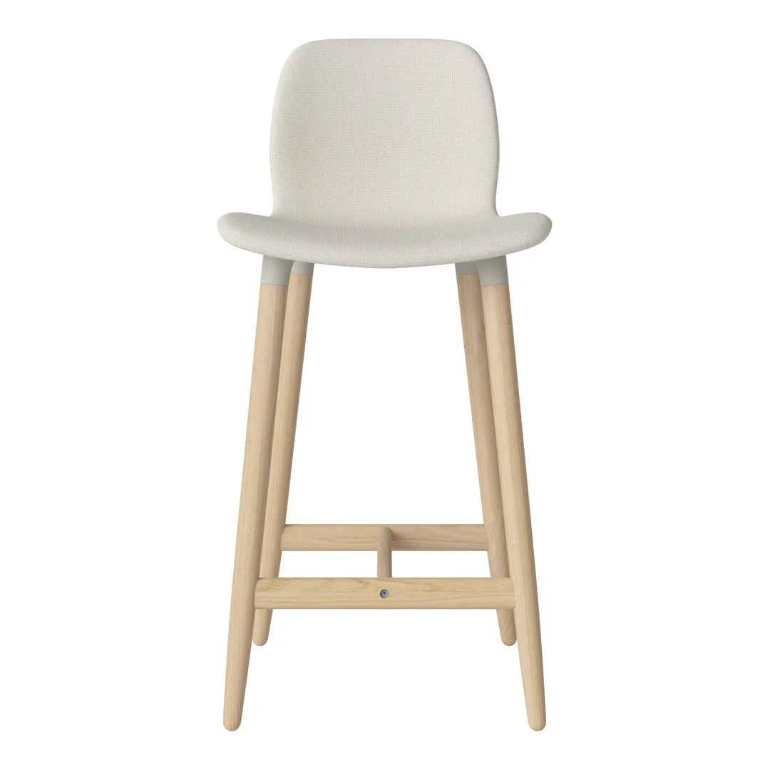 Seed Counter Chair - Upholstered - Oiled Oak Base, White Pigmented