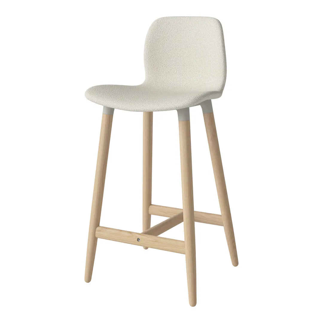 Seed Counter Chair - Upholstered - Oiled Oak Base, White Pigmented